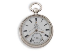 A silver fusee pocket watch the pocket watch features a dial stamp celebrating Queen Victoria's 50th