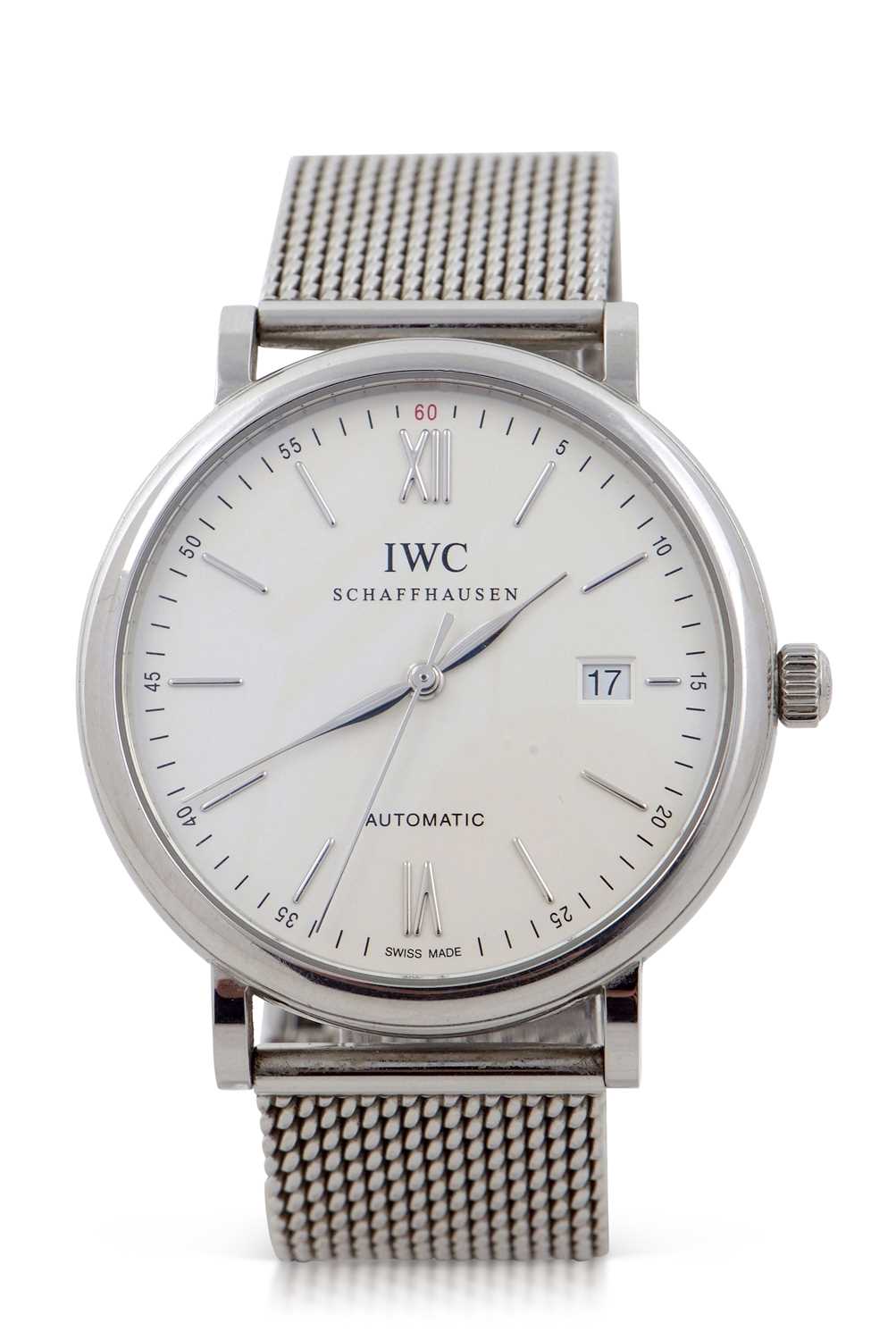 A IWC (International Watch Company) Portofino gents wristwatch, reference IW356505, box, card and