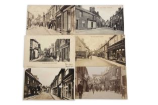 An interest postcard album with views of Aylsham and Blicking, many RP including Soames memorial,