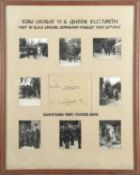 Visit by George VI and Queen Elizabeth to RAF Downham Market, May 1943, framed photo montage of