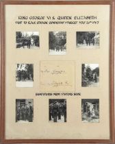 Visit by George VI and Queen Elizabeth to RAF Downham Market, May 1943, framed photo montage of