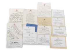 Collection of Royal invitation cards to events at Sandringham hosted by Queen Elizabeth II, other