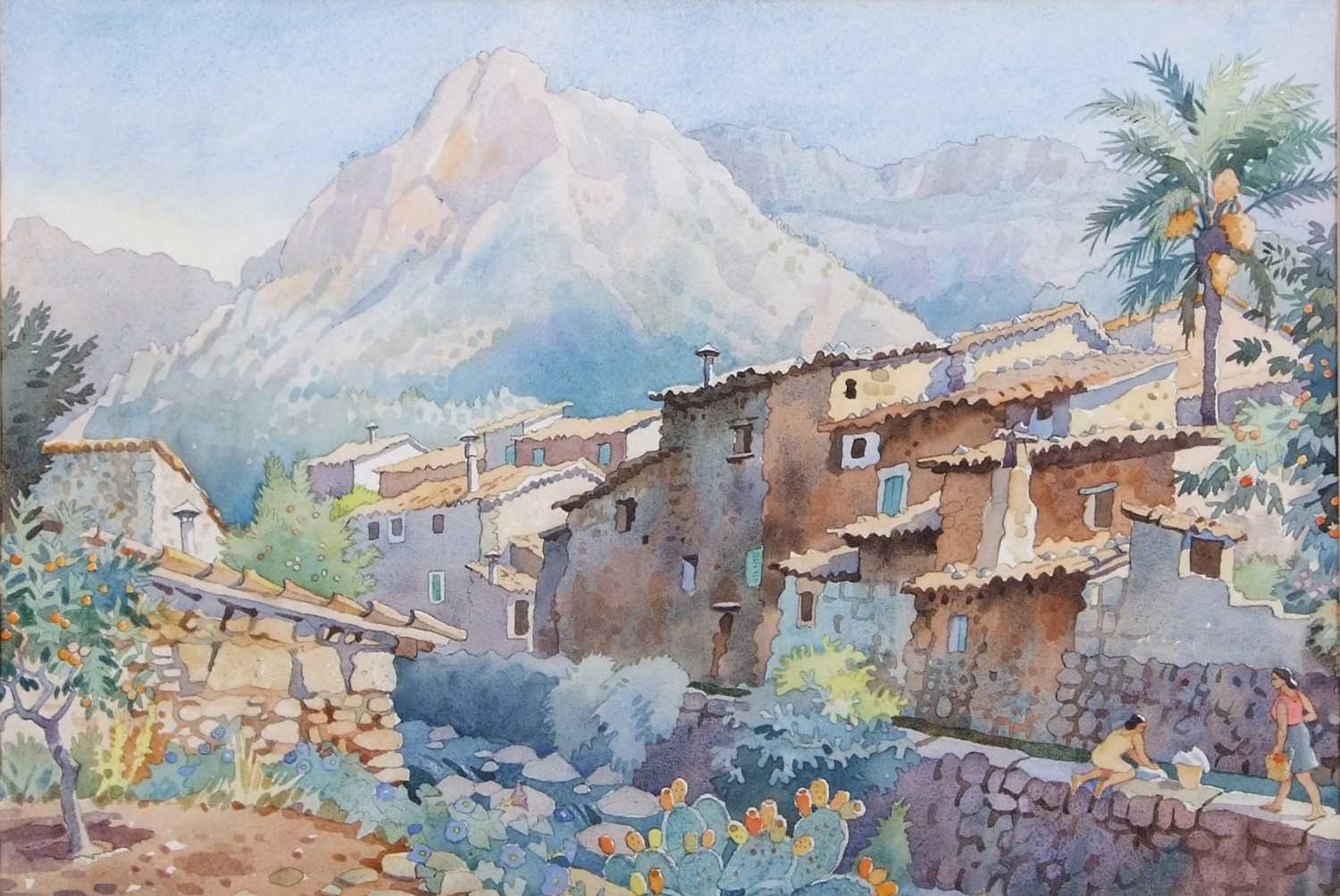 Attributed to Arthur Victor Coverley Price (1901-1988), Italian landscape, watercolour, signed ( - Image 3 of 4