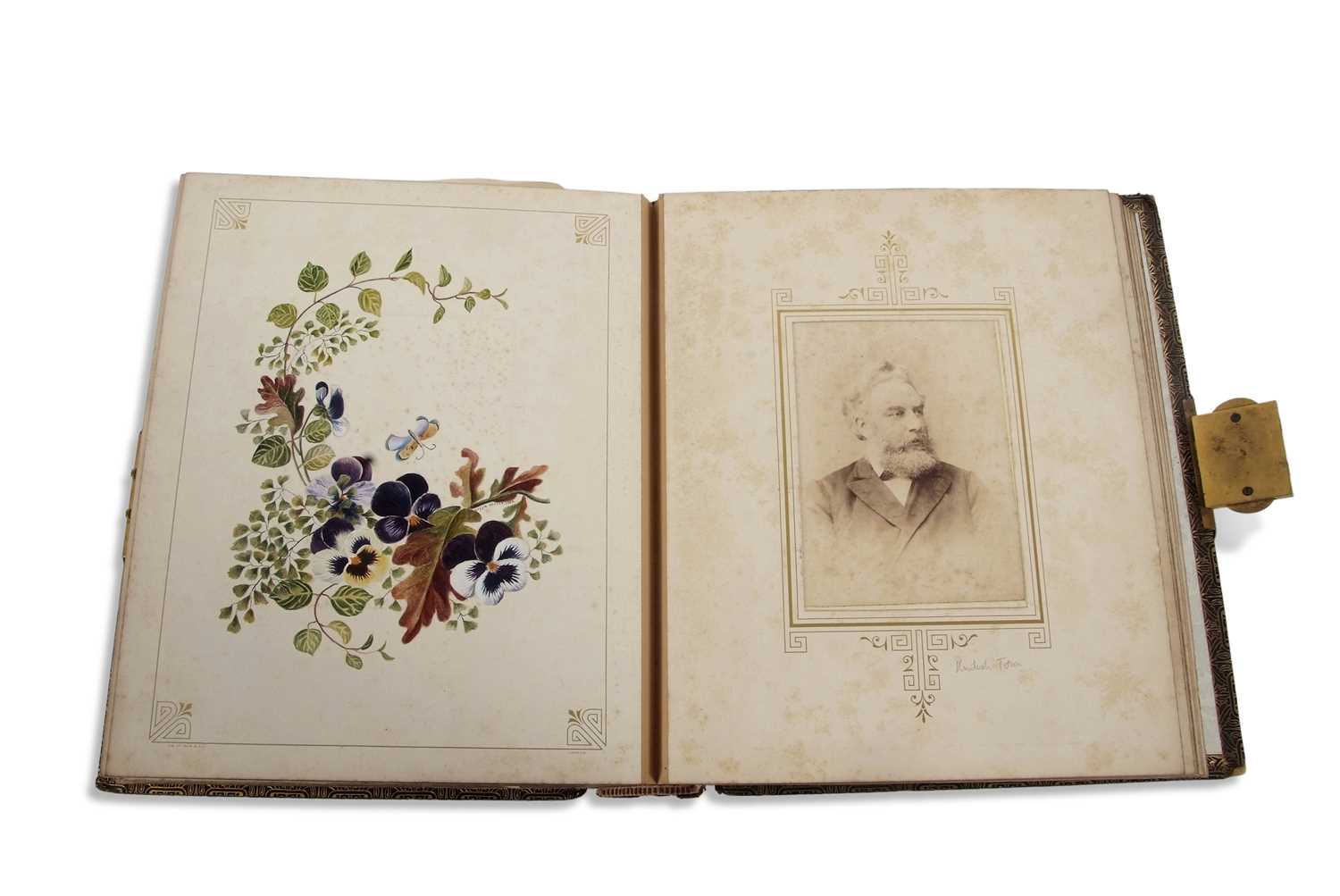 Group of two Victorian photograph albums, one in green morocco with gilt borders and a metal - Image 8 of 8