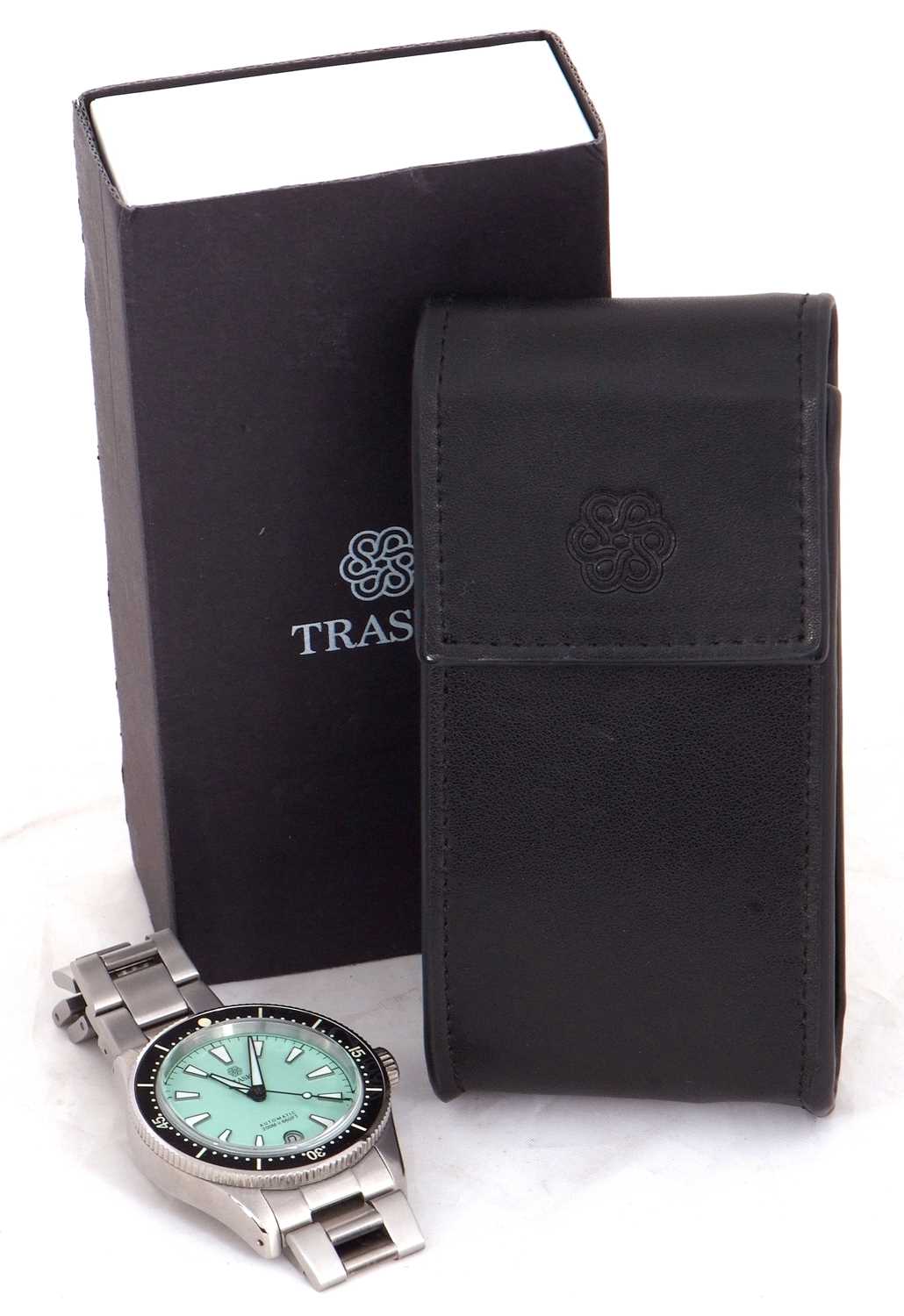 A Traska automatic gents divers wristwatch, the watch has a stainless steel case and bracelet, it - Image 2 of 6