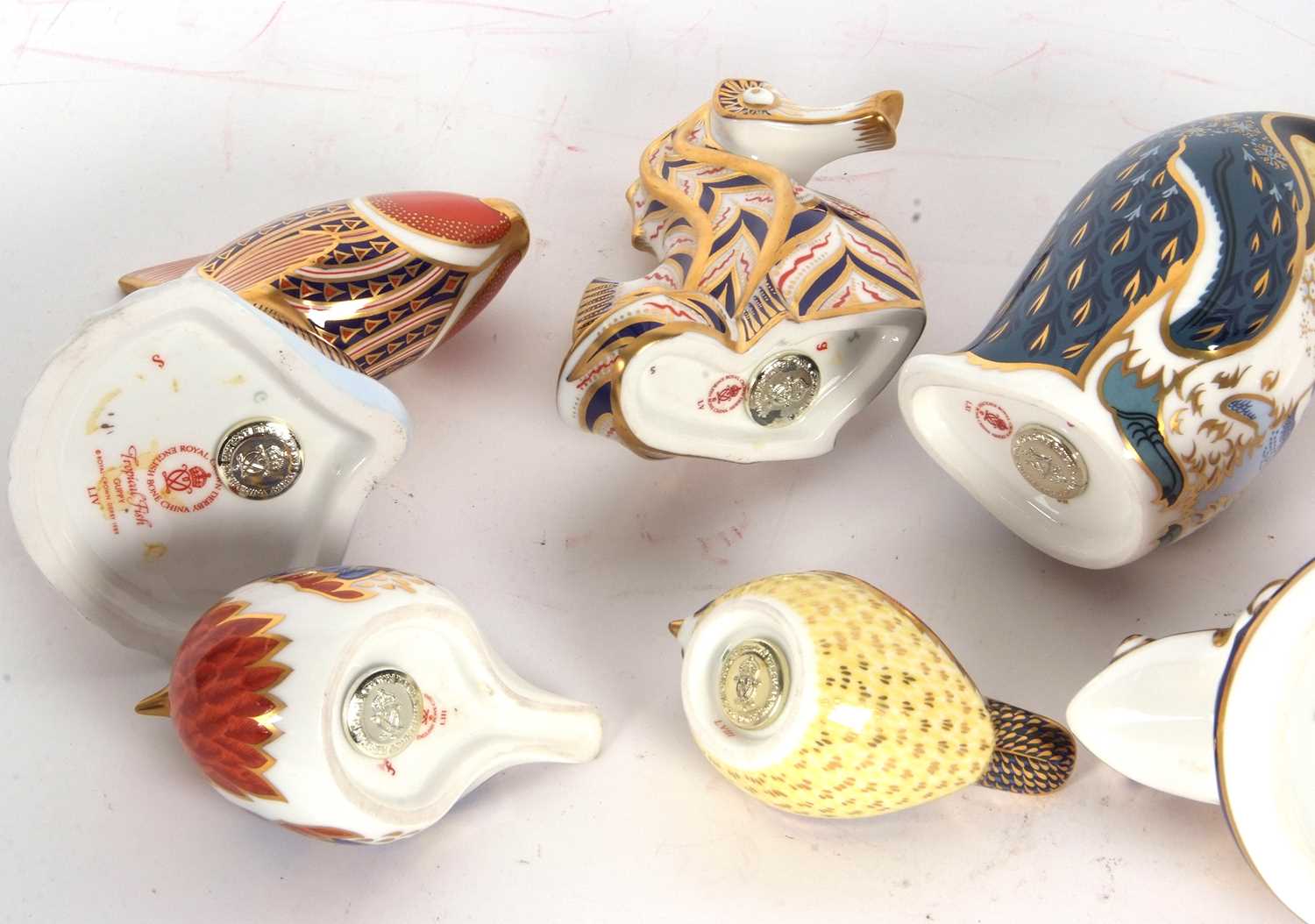 A quantity of Royal Crown Derby paperweights, including Bengal Tiger, a model of a Ram, Penguin, - Image 8 of 10
