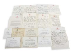 Collection of royal ephemera mainly invitation cards to garden parties, invitation to celebrate
