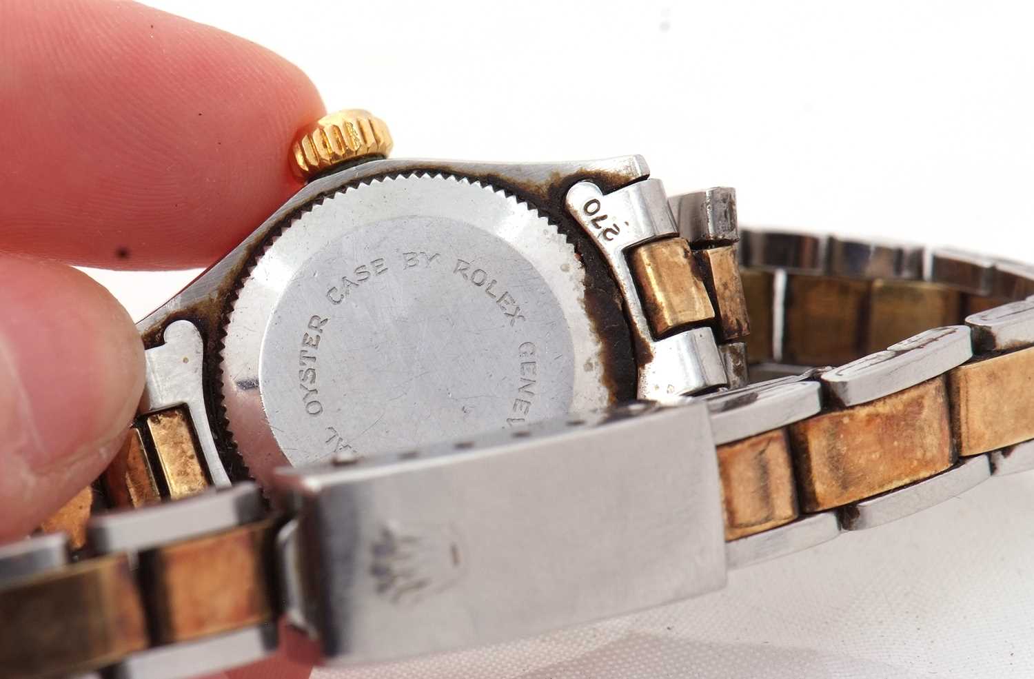 A ladies Tudor Princess Oyster date, it has an automatic movement, a Rolex stamped bracelet clasp - Image 5 of 7