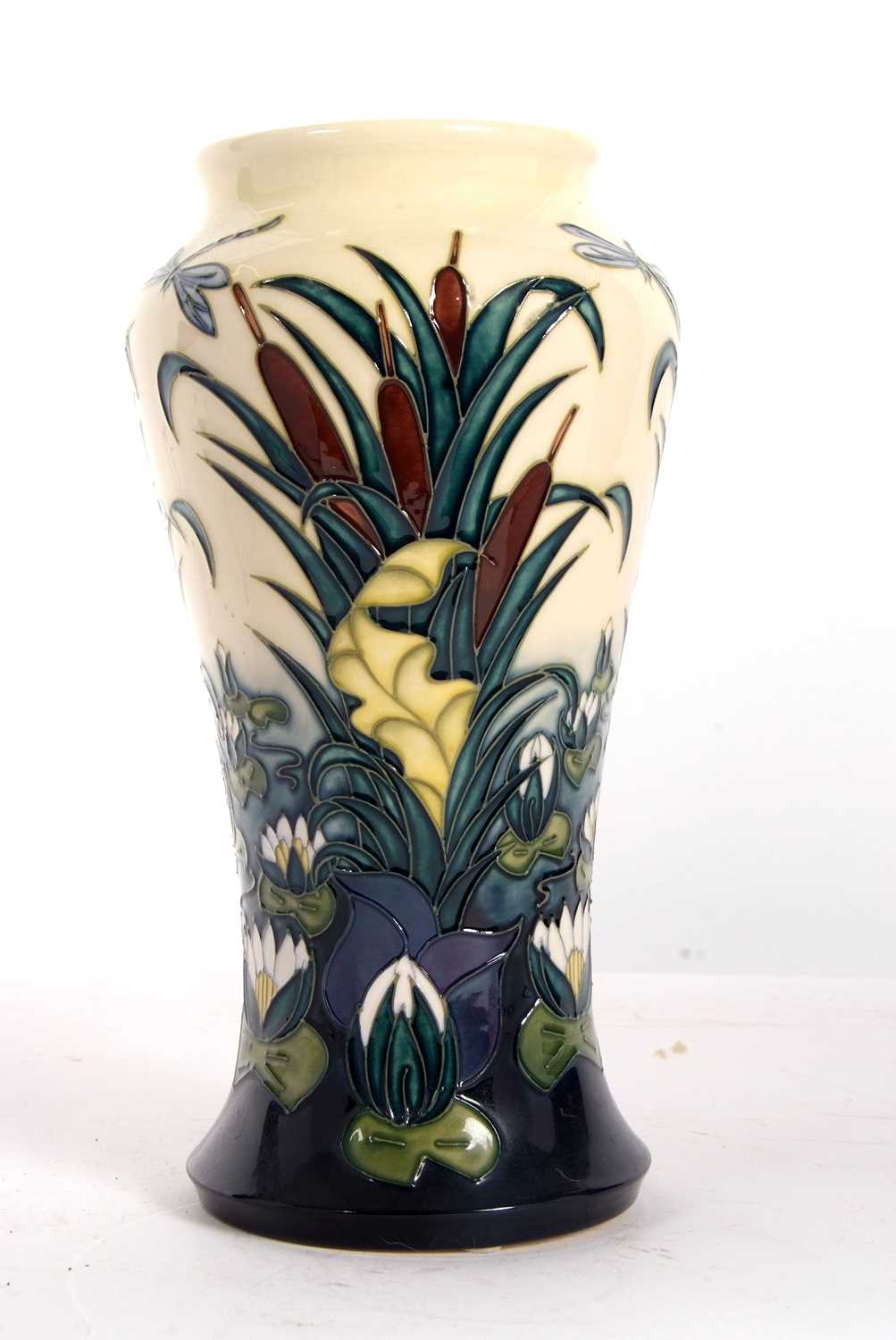 A tall modern Moorcroft vase designed by Rachel Bishop in the Lamia pattern with factory mark to - Image 3 of 4