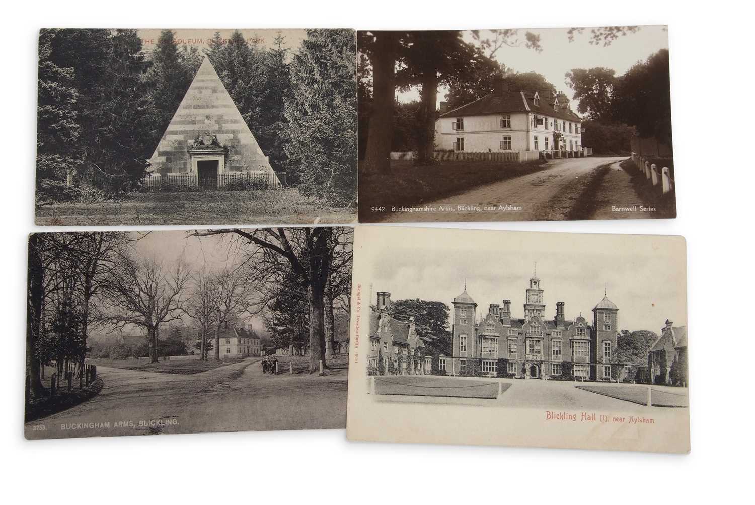 An interest postcard album with views of Aylsham and Blicking, many RP including Soames memorial, - Image 6 of 11