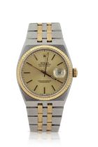 A Rolex Oyster Quartz Datejust reference 17013, the watch has a stainless steel case with gold