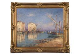 Dominique Manago (French, b.1902), Les Martigues, a pair of oils on canvas, signed, 44x54cm,