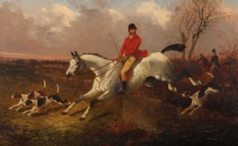 In the circle of John Frederick Herring Sr. (1795-1865), Hunting scene, oil on canvas (relined),