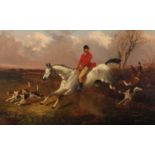 In the circle of John Frederick Herring Sr. (1795-1865), Hunting scene, oil on canvas (relined),