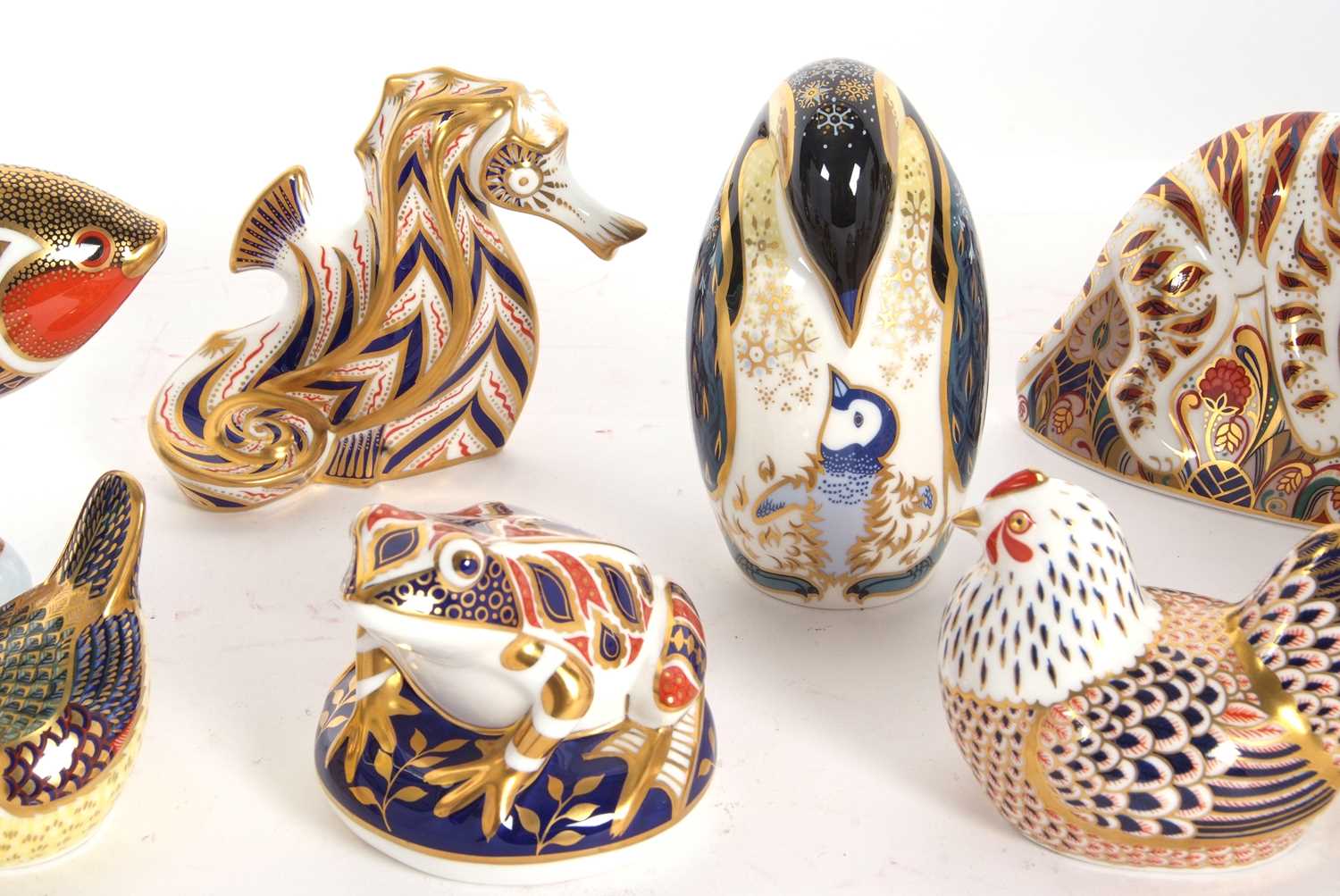 A quantity of Royal Crown Derby paperweights, including Bengal Tiger, a model of a Ram, Penguin, - Image 4 of 10