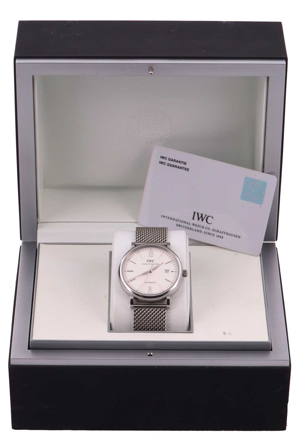 A IWC (International Watch Company) Portofino gents wristwatch, reference IW356505, box, card and - Image 2 of 12