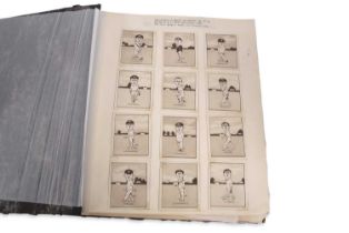 An album of cricketing cards, various issues including caricatures of famous cricketers issued by