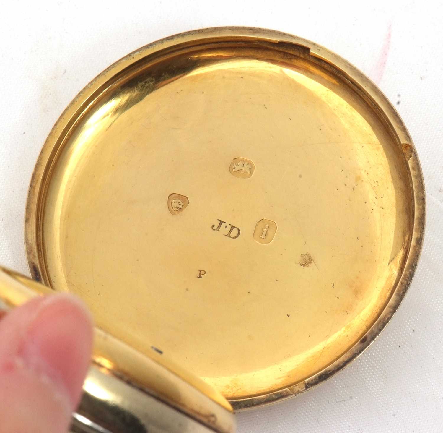A silver gilt fusee pocket watch, the case is hallmarked for London 1824, the movement and dial - Image 6 of 15