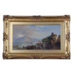 James Vivien de Fleury (British, fl.1847-1868) "Lugano", oil on canvas, inscribed on canvas verso