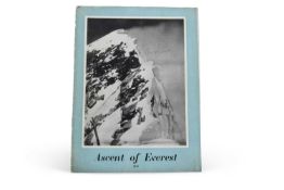 Ascent of Everest 1953 official lecture programme with foreword by the then Duke of Edinburgh, the