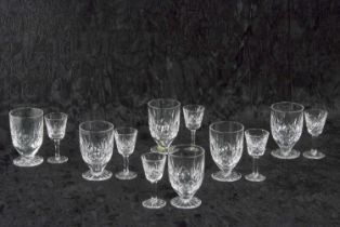 A group of Waterford glass comprising six liqueur glasses and six further cordial glasses All in