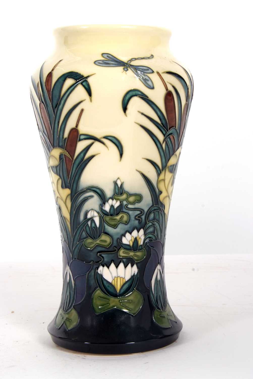 A tall modern Moorcroft vase designed by Rachel Bishop in the Lamia pattern with factory mark to - Image 2 of 4