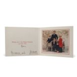 A Christmas card from the then Prince Charles and Diana with the Princes William and Harry, circa