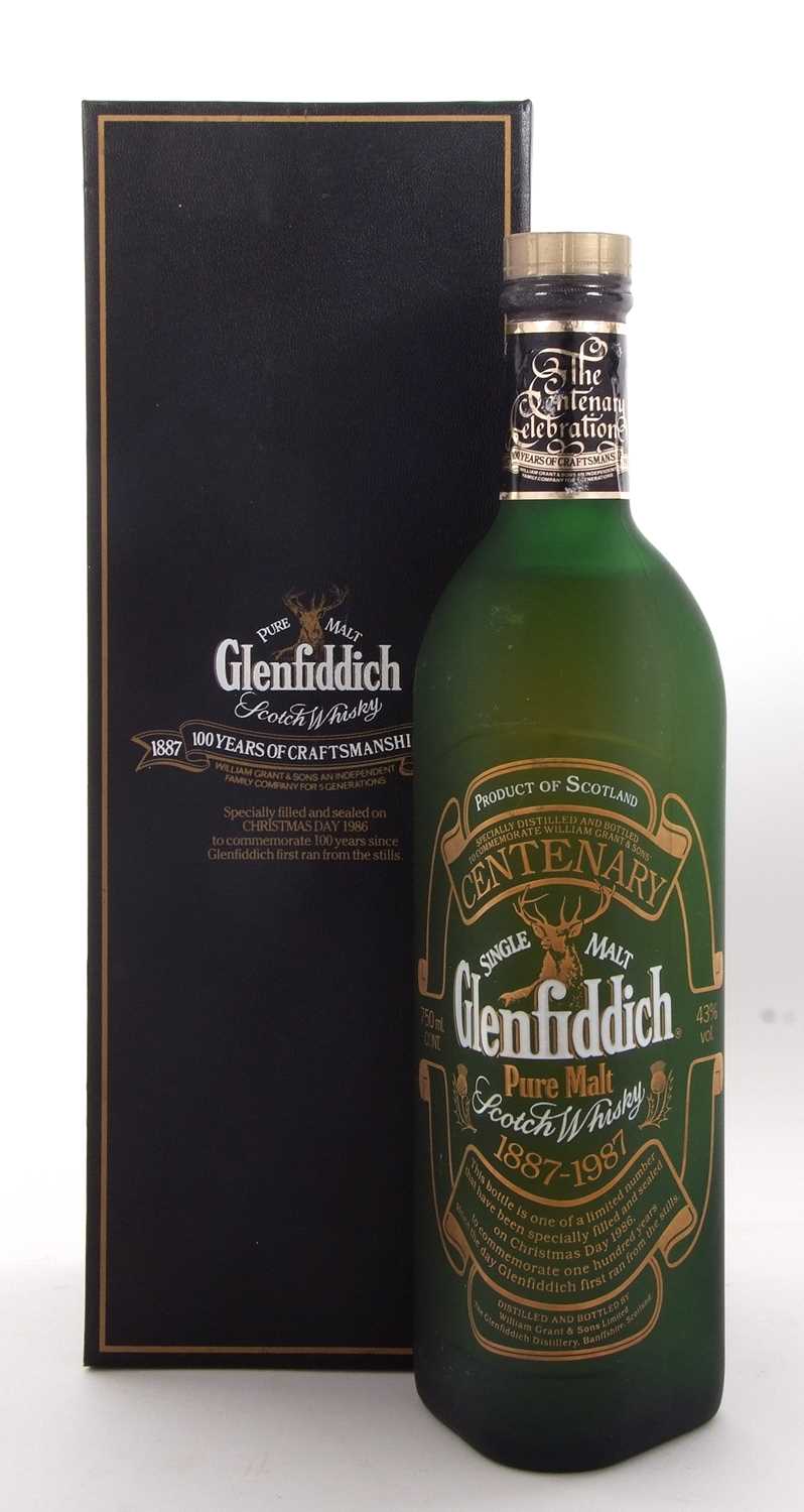 Cased bottle of Glenfiddich Malt Scotch Whisky produced on Christmas Day 1986 on the 100th - Image 5 of 5