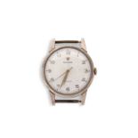 A 9ct gold Rolex Precision gents watch, it has a manually crown wound movement hallmarked on the