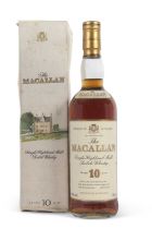 Macallan 10 Years Old Single Highland Malt Whisky, 75cl, in original presentation box