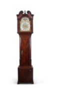 William Barker, Wigan . A George III figured mahogany eight-day longcase clock with moonphase the