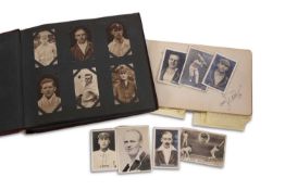 Autograph album containing various signatures of England cricketers including Fred Root, England and