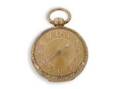An early 19th Century 18ct gold open face pocket watch, hallmarked inside the case back London 1817,