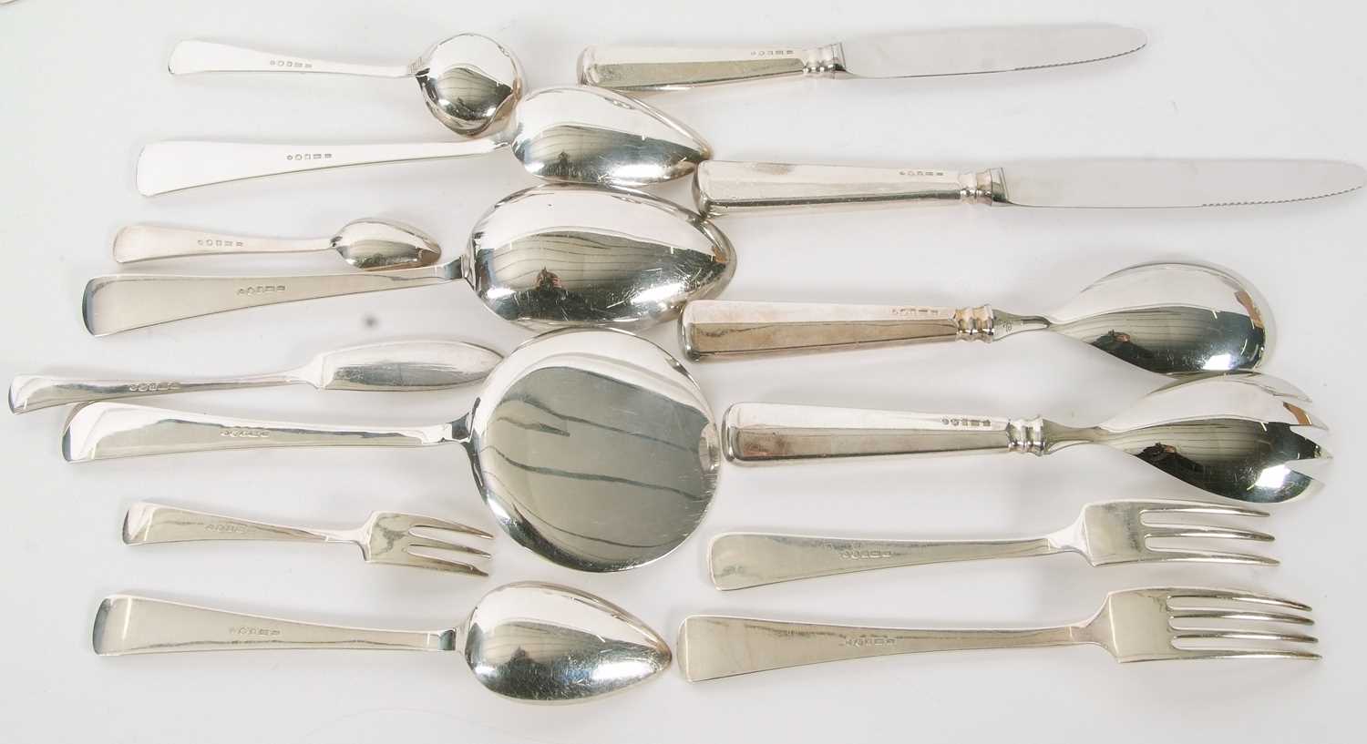 Dutch 999 silver flatware by M J Gerritson, Haagsch Lofje Pattern, 76 pieces comprising two - Image 3 of 4