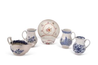 Quantity of English 18th Century ceramics including a Lowestoft tea bowl and saucer with