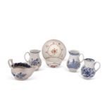 Quantity of English 18th Century ceramics including a Lowestoft tea bowl and saucer with