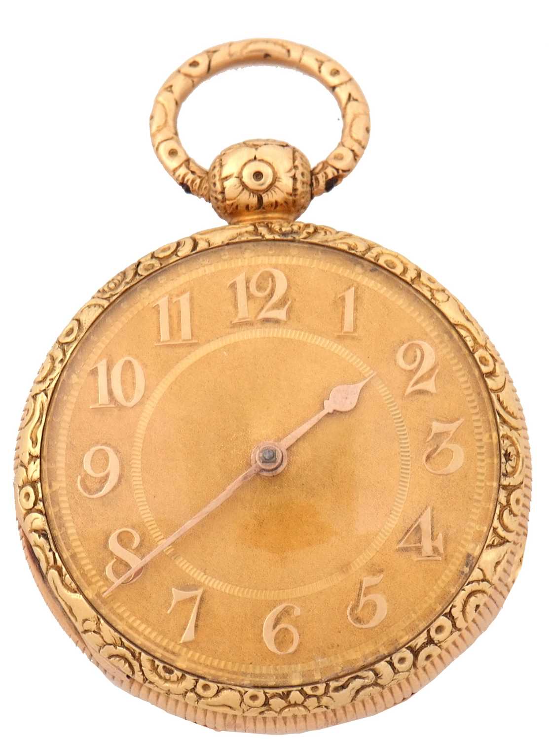 An early 19th Century 18ct gold open face pocket watch, hallmarked inside the case back London 1817, - Image 2 of 3