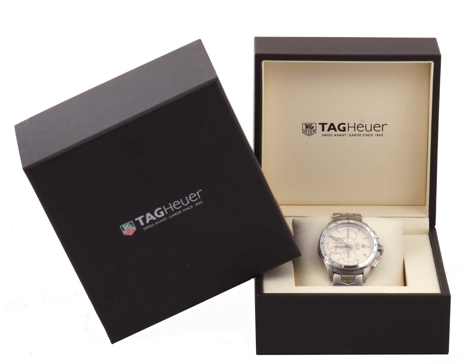 A Tag Heuer Link Chrongraph calibre 16 wristwatch, reference number CAT2011, the watch has an - Image 9 of 9
