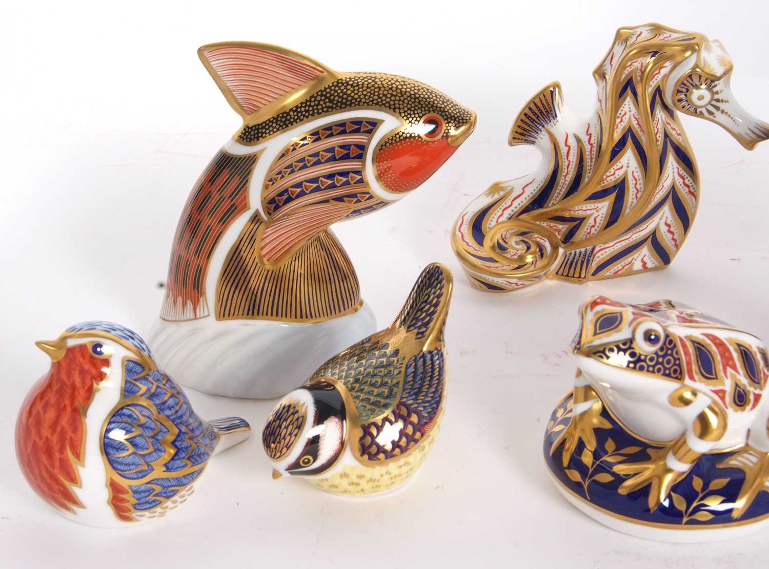 A quantity of Royal Crown Derby paperweights, including Bengal Tiger, a model of a Ram, Penguin, - Image 3 of 10