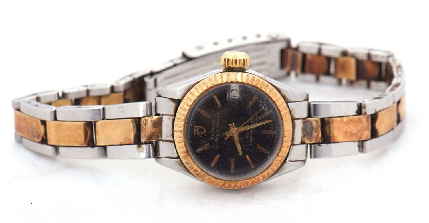 A ladies Tudor Princess Oyster date, it has an automatic movement, a Rolex stamped bracelet clasp - Image 3 of 8