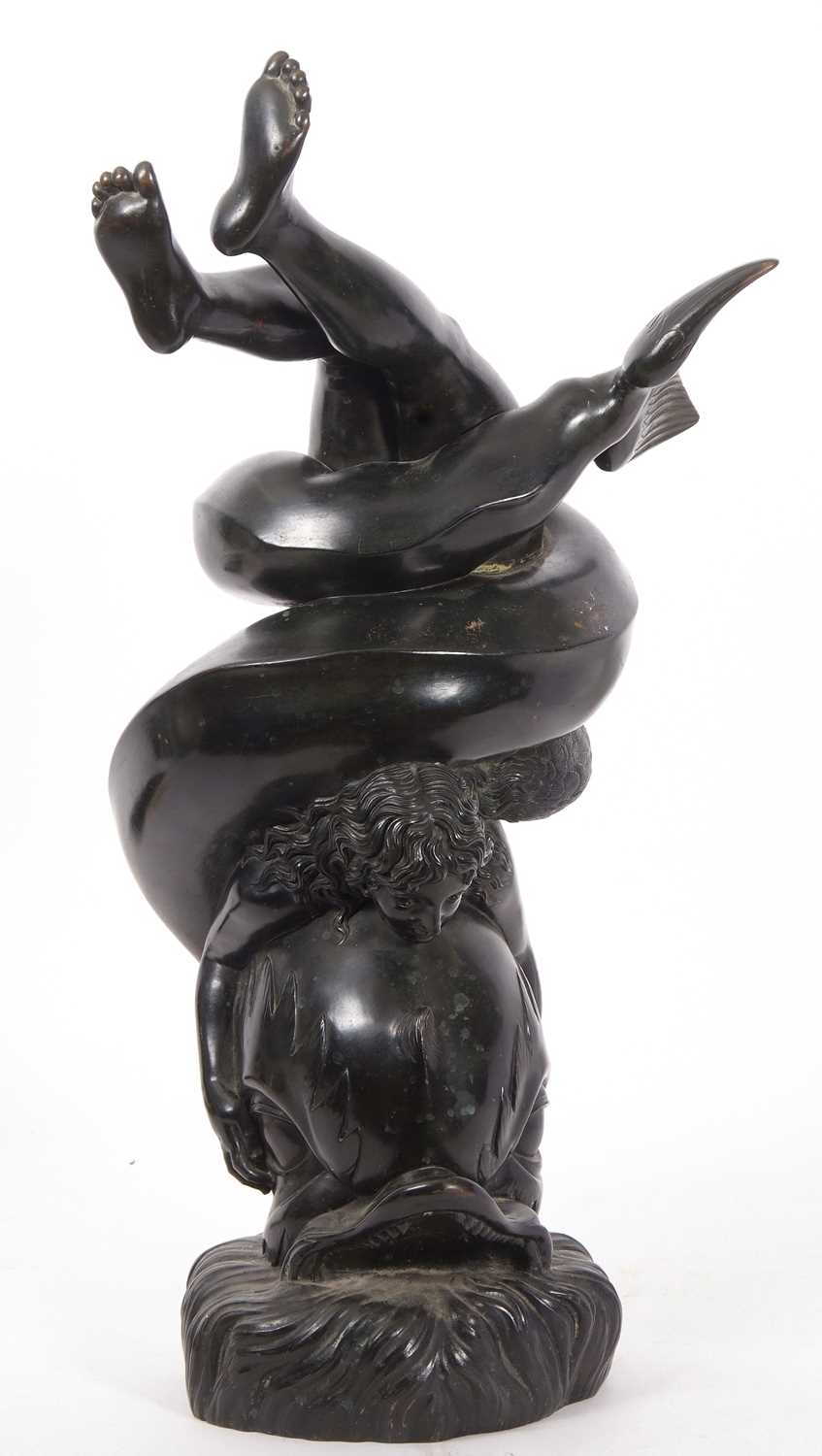 Italian hollow bronze model of a girl astride a dolphin in Art Nouveau style, signed Sab De - Image 2 of 9