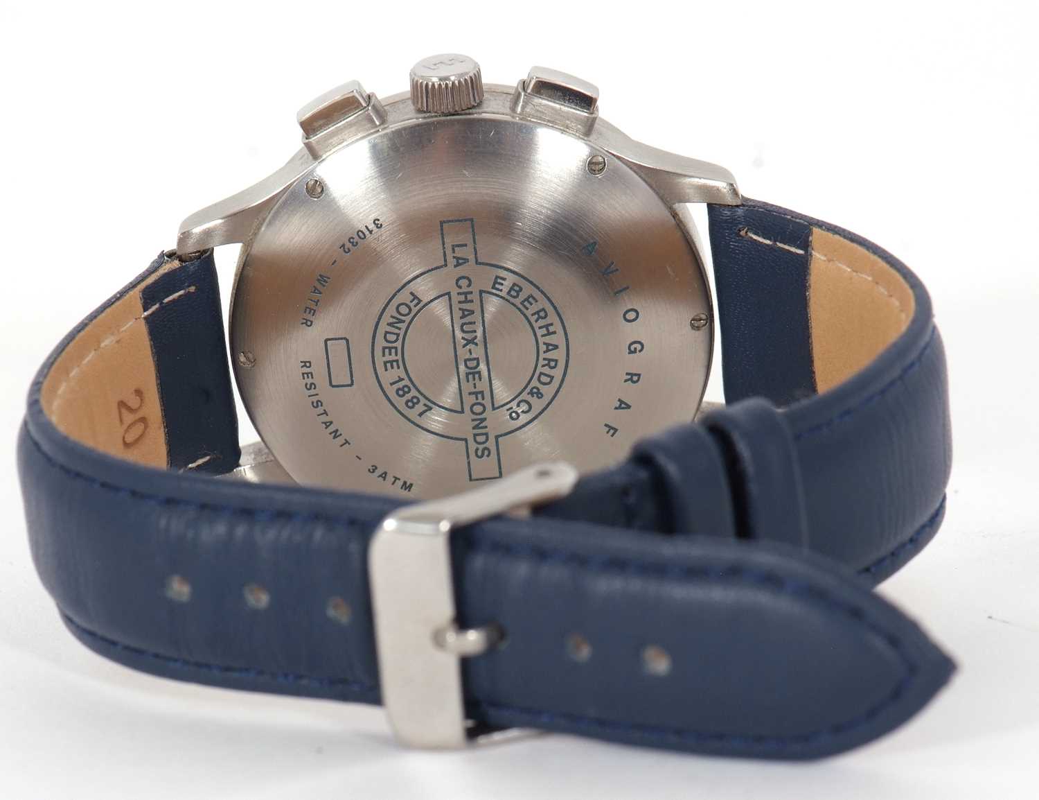 An Eberhard & Co Aviograf gents chronograph wristwatch, Ref No: 31032, stainless steel case and - Image 5 of 6