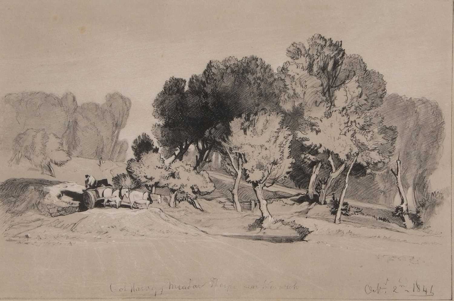 Miles Edmund Cotman (British,1810-1858), after John Sell Cotman, 'Col. Harvey's Meadow, Thorpe, nr - Image 2 of 2