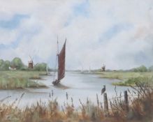Patricia Fox (British, 20th/21st century),"The Broads, Norfolk", "Cley Mill" and "Kelling Lake,
