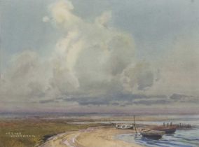 Gerald Ackermann RA (1876-1960), Blakeney, watercolour, signed, 23x32cm, unframed, mounted.