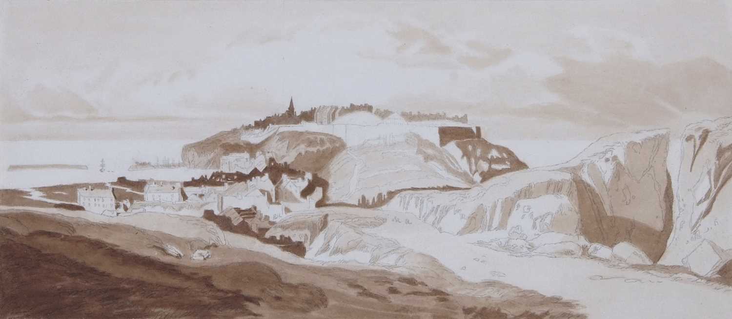 Attributed to John Sell Cotman (1814-1878), 'Granville', pencil sketch on paper, unsigned, 20x41. - Image 2 of 5