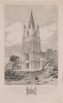 John Sell Cotman (1782-1842), 'Walsoken Church, Norfolk', etching, published in 'A series of