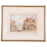 Thomas Lound (1802-1861), 'Norwich', watercolour, 24x35cm, framed and glazed.