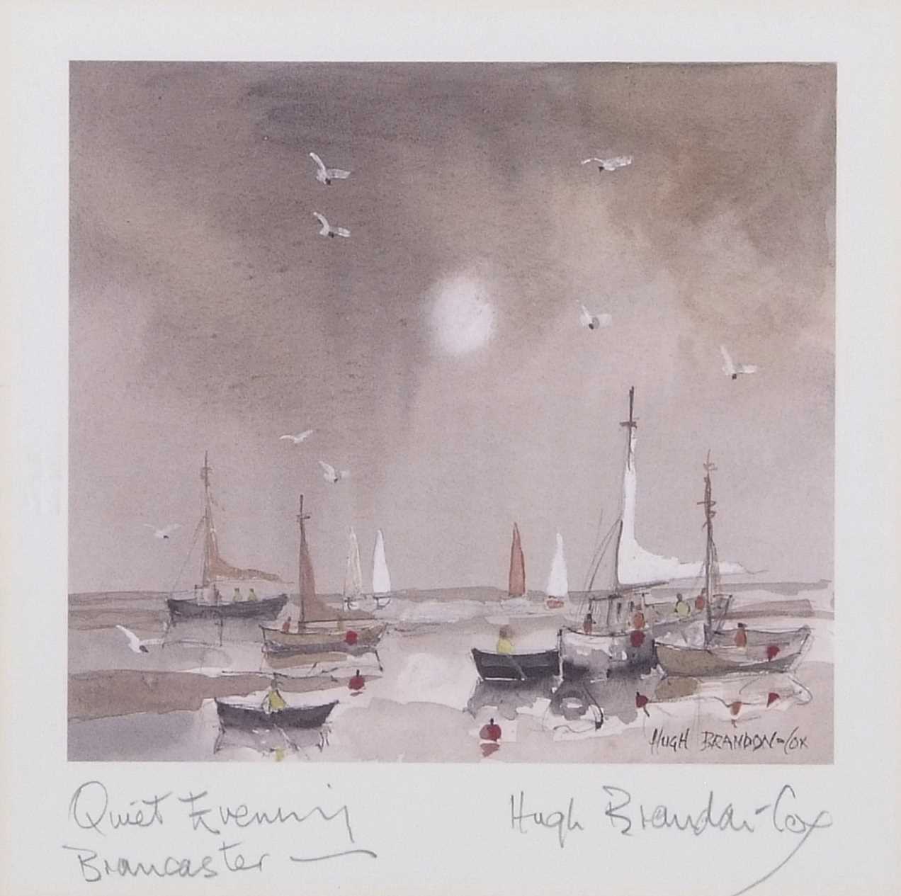Hugh Brandon Cox (British,1917-2003), A pair of coloured prints: 'Quiet Evening Brancaster' and ' - Image 3 of 5