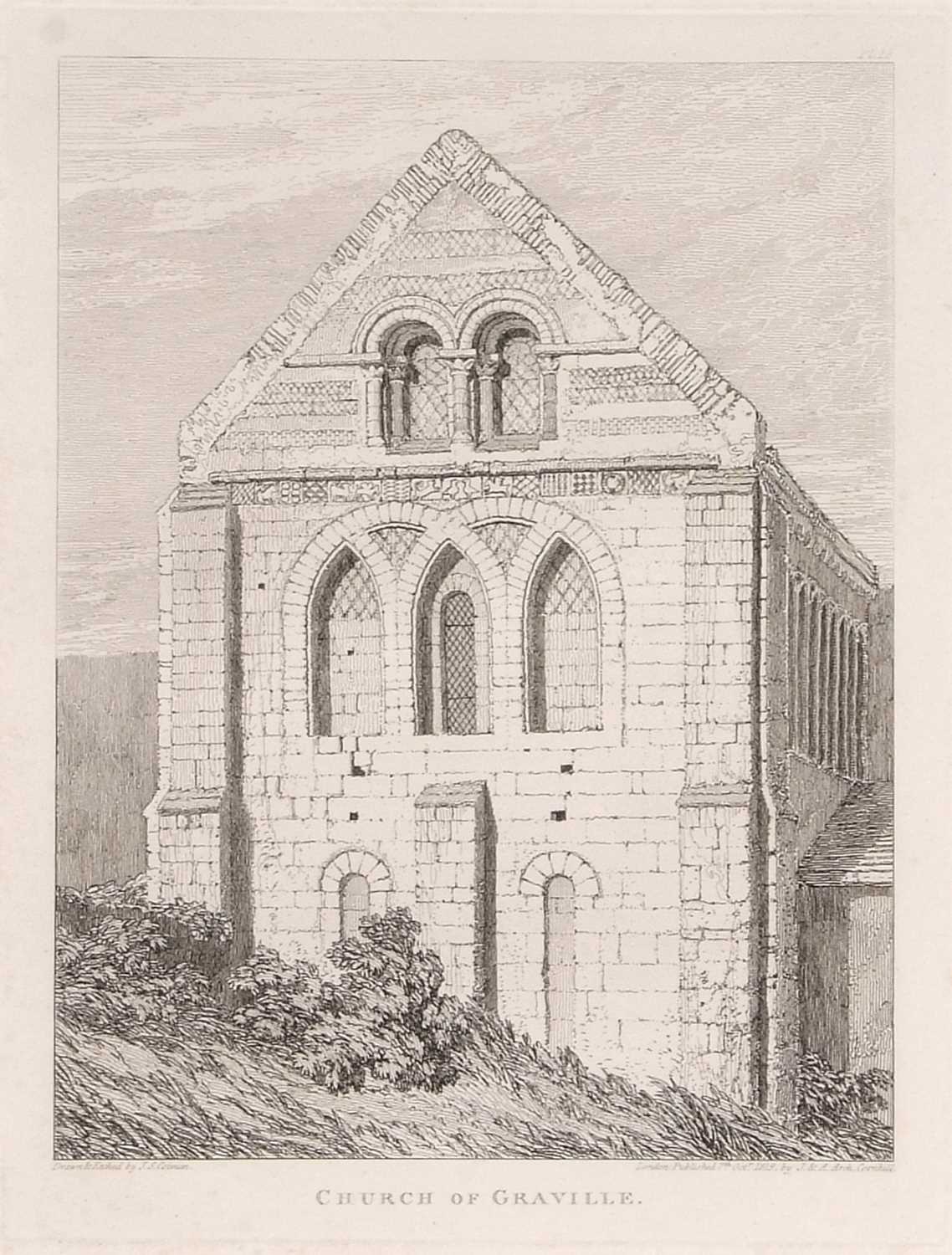 John Sell Cotman (1810-1858), 'Church of Graville', from 'Architectural Antiquities of Normandy', - Image 2 of 2